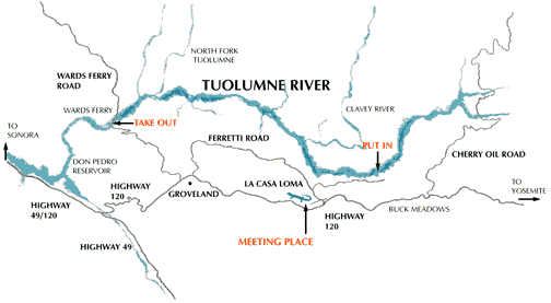 Tuolumne River Map
