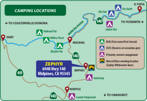 Merced Camping Map