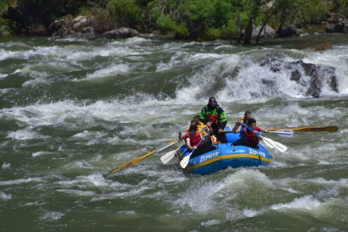 High water rafting on the Kings River